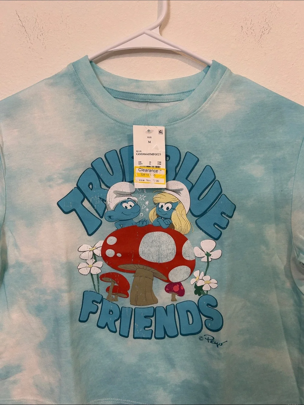 Light Blue Tie-Dye 'True Blue Friends' And Hearts Long Sleeve Kids Top Set